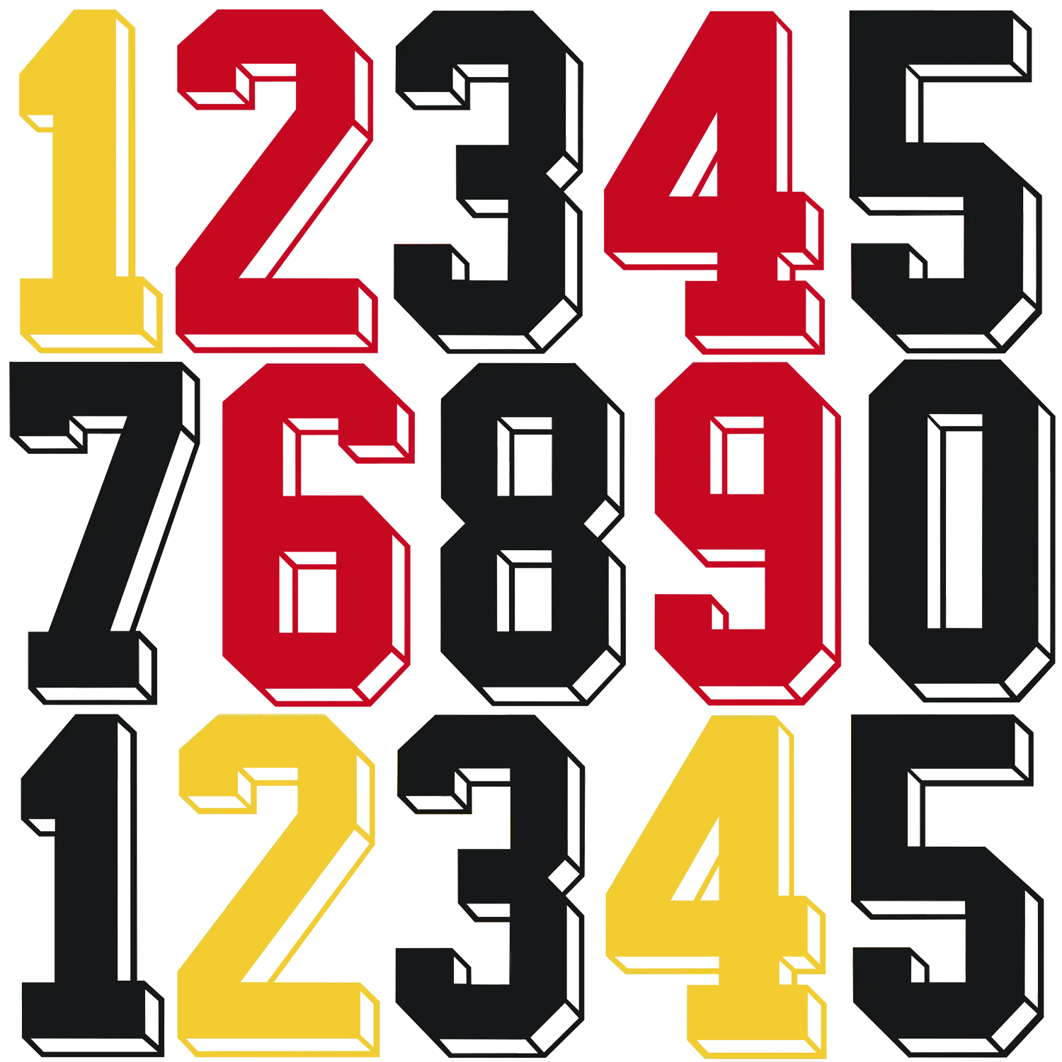 Numéro 3D personnalisé Football basket-ball numéro de transfert fer sur autocollant pour enfants adultes ensemble Sport patchs pour vêtements bricolage Applique