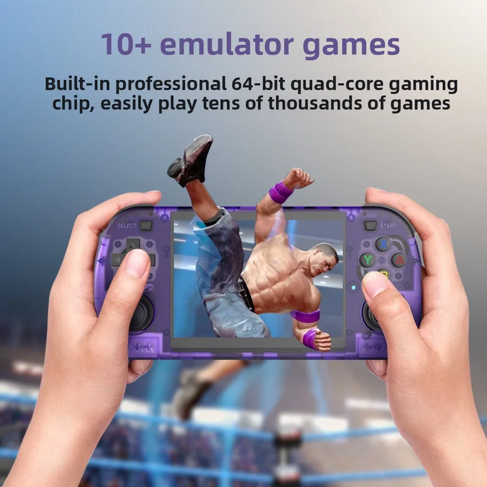 R36H Promax 4.2 "IPS شاشة مفتوحة نظام مزدوج WIFI وحدة تحكم ألعاب محمولة 64G/128GB مدمجة في 2000+ ألعاب لأجهزة المحاكاة المتعددة