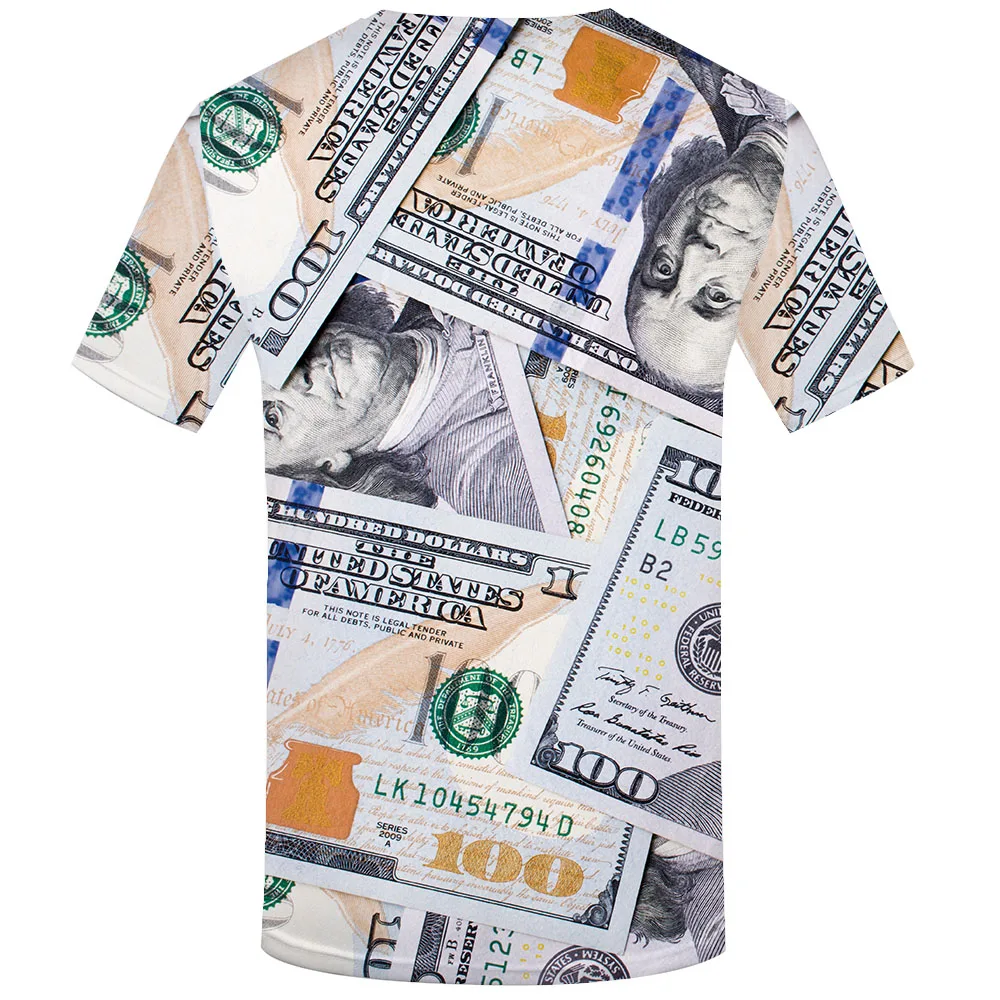 3d Tshirt Dollar T-shirt Men Money Shirt Print Colorful Tshirt Printed Art Tshirts Casual Harajuku Anime Clothes Short Sleeve