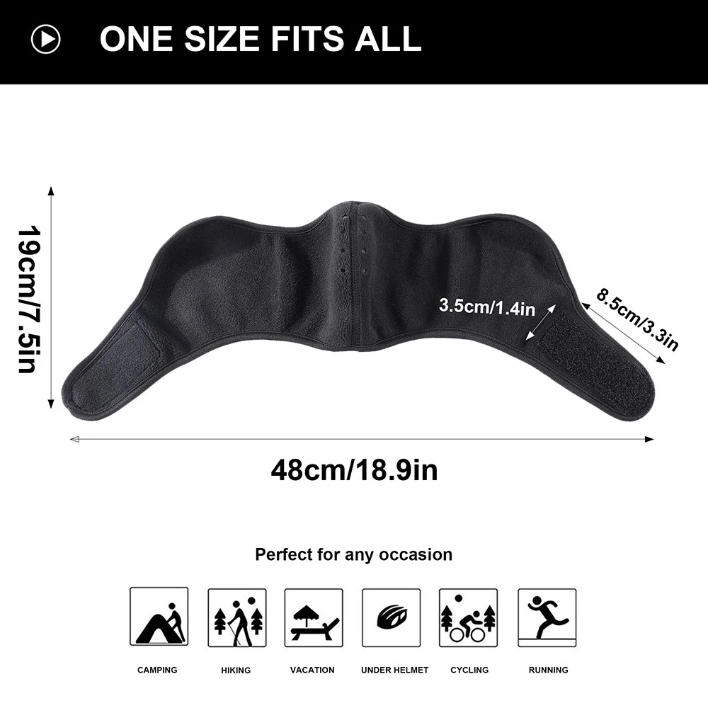 Outdoor-Gesichtsmaske, Fahrrad-Kopfbedeckung gegen Frost, Winter-Skimaske zum Schutz des Gesichts, warme Ohrenmaske, winddichte Fleece-Gesichtsmaske – Detail 10