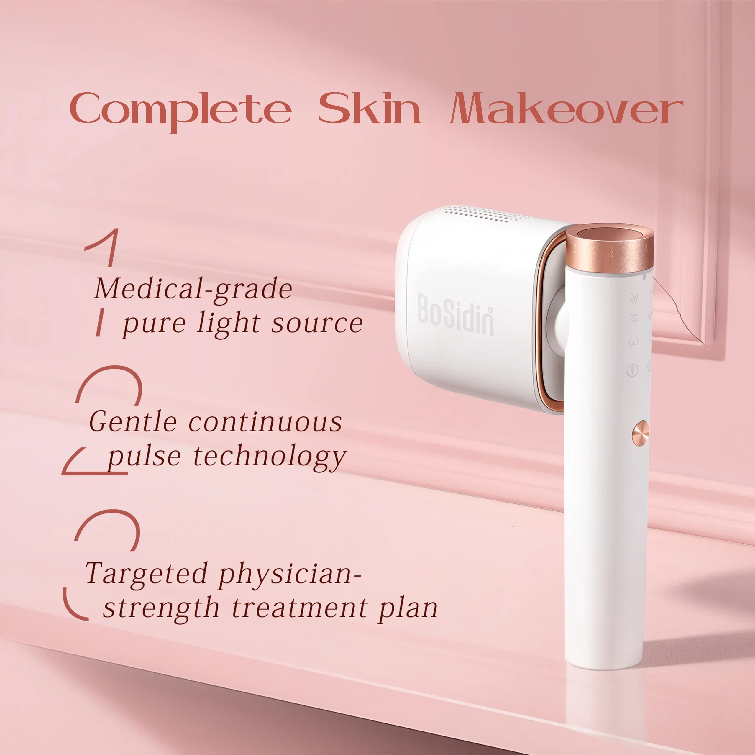 2024 Bosidin Professional Laser Hair Removal Device For Women Hair Removal Device Face Hair Removal Device Leg Remover