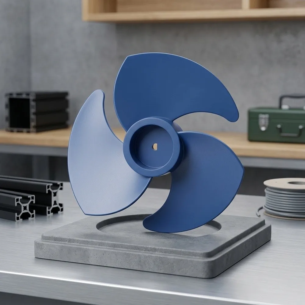 Three-Leaf Fan Blade Set for Rotor Floor Fans Supporting Standard Assembly Requirements and Air Delivery Performance