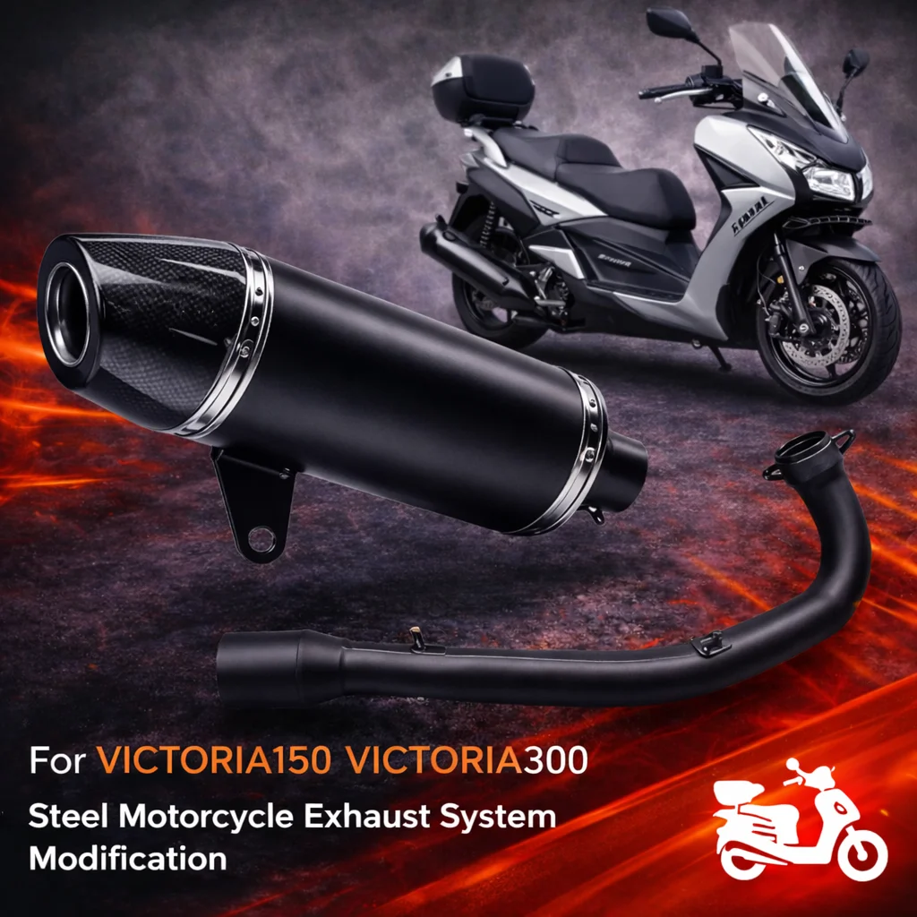 

Victoria Sixties 300i Carbon Motorcycle Exhaust Pipe Full System Muffler Link Front Pipe Slip-On for 250Si 2022-2024
