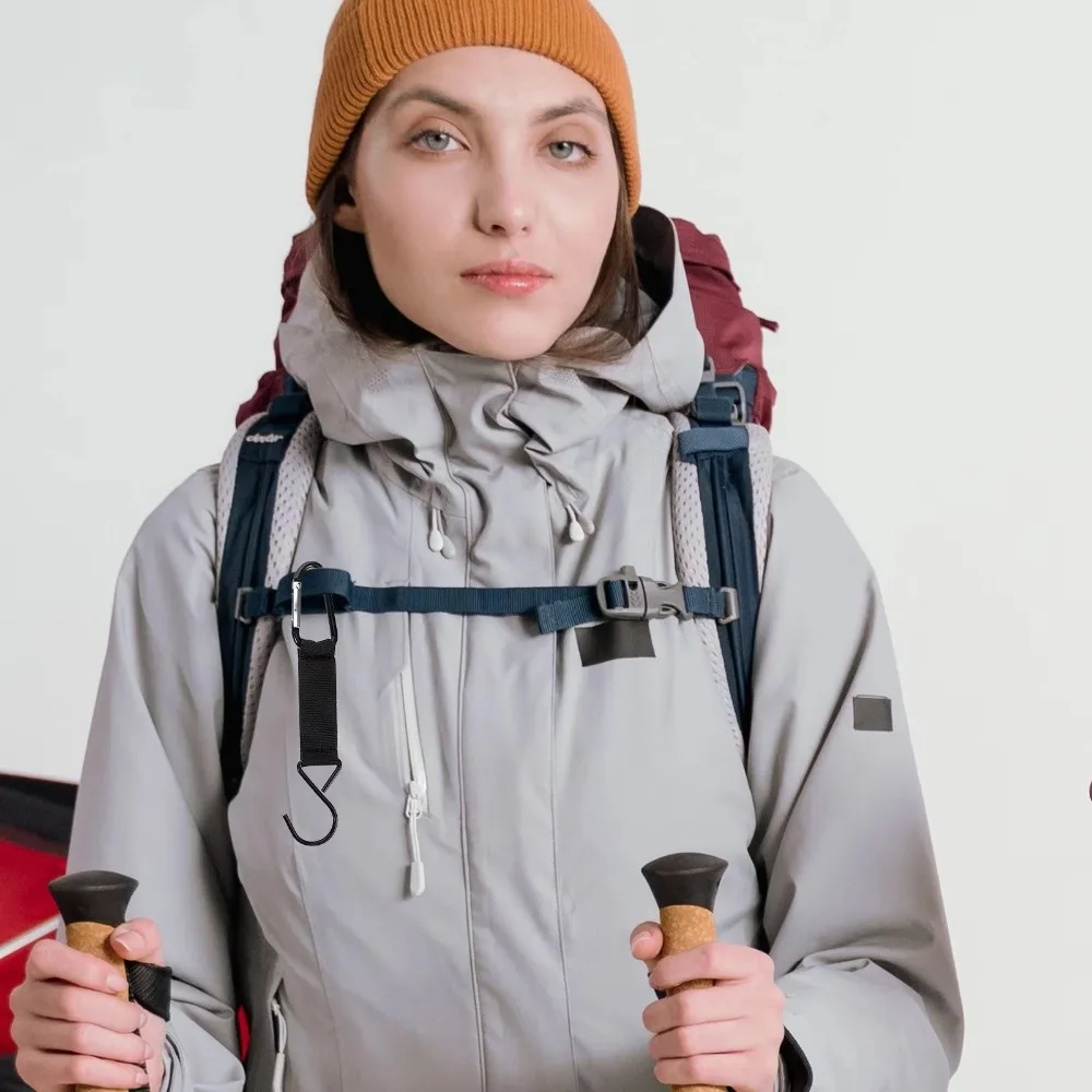 Nylon Backpack Hooks Safety Buckles​​ ​​Adjustable Carabiner Fence Hooks ​​Durable ​​Weather-Resistant​​