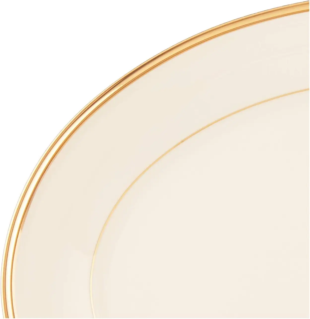 طبق بيضاوي أبدي، 16 بوصة، عاجي