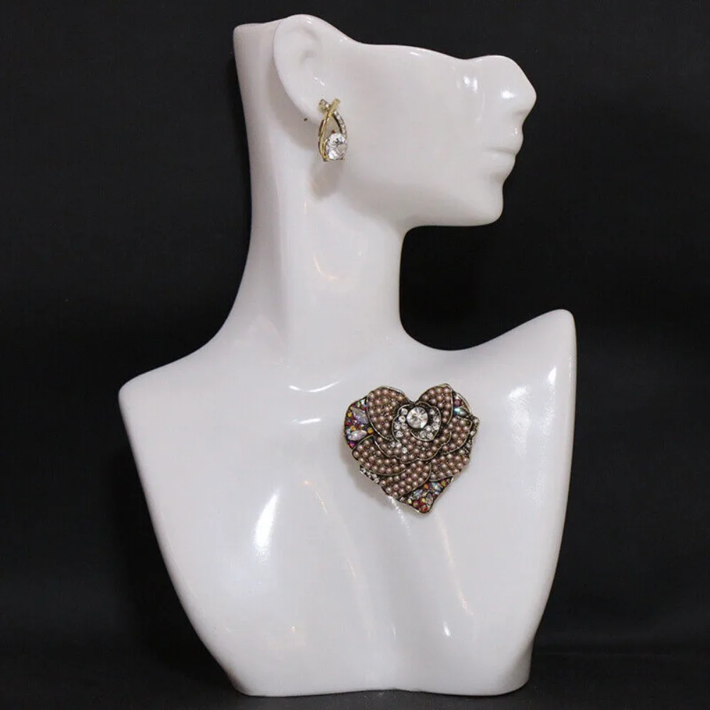 الباروك الفاخرة القلب تصميم الرجال والنساء بروش دبابيس ، قصر نمط مجوهرات اكسسوارات ، WeddingHolidayPartyCoupleSurpriseGift
