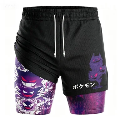 2026 Summer Fashionable Anime Print Two-piece Beach Pants