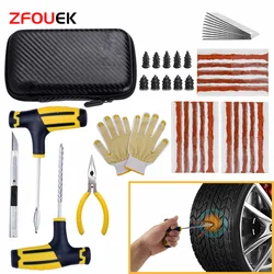 ZFOUEK Car Tire Repair Kit Puncture Plug Tools Tyre Puncture Emergency for Tire Strips Stirring Glue Repair Tool Kit