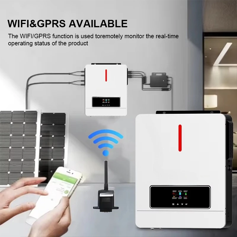 Sunroko Dc إلى Ac عاكس أحادي الطور 3600 واط 3.6 كيلو واط 4.2 كيلو واط 6200 واط Mppt خارج الشبكة الهجين الذكية عاكس الطاقة الشمسية