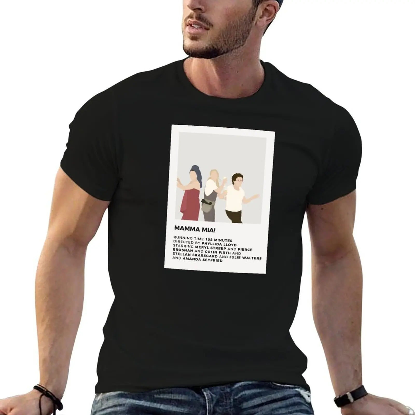 Mamma Mia Minimalist Poster T-Shirt graphics graphic tee shirt oversizeds workout shirts for men