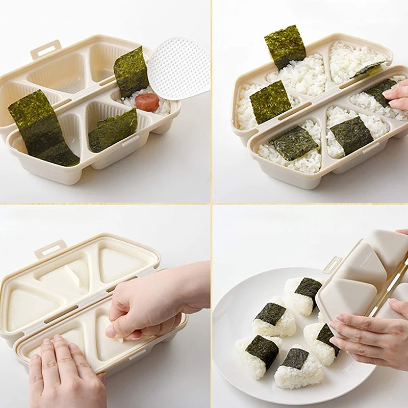Creative Triangle Sushi Mold Press Triangle Rice Ball Makers Reusable Triangle Onigiris Mould Bento DIY Accessories Making Kits