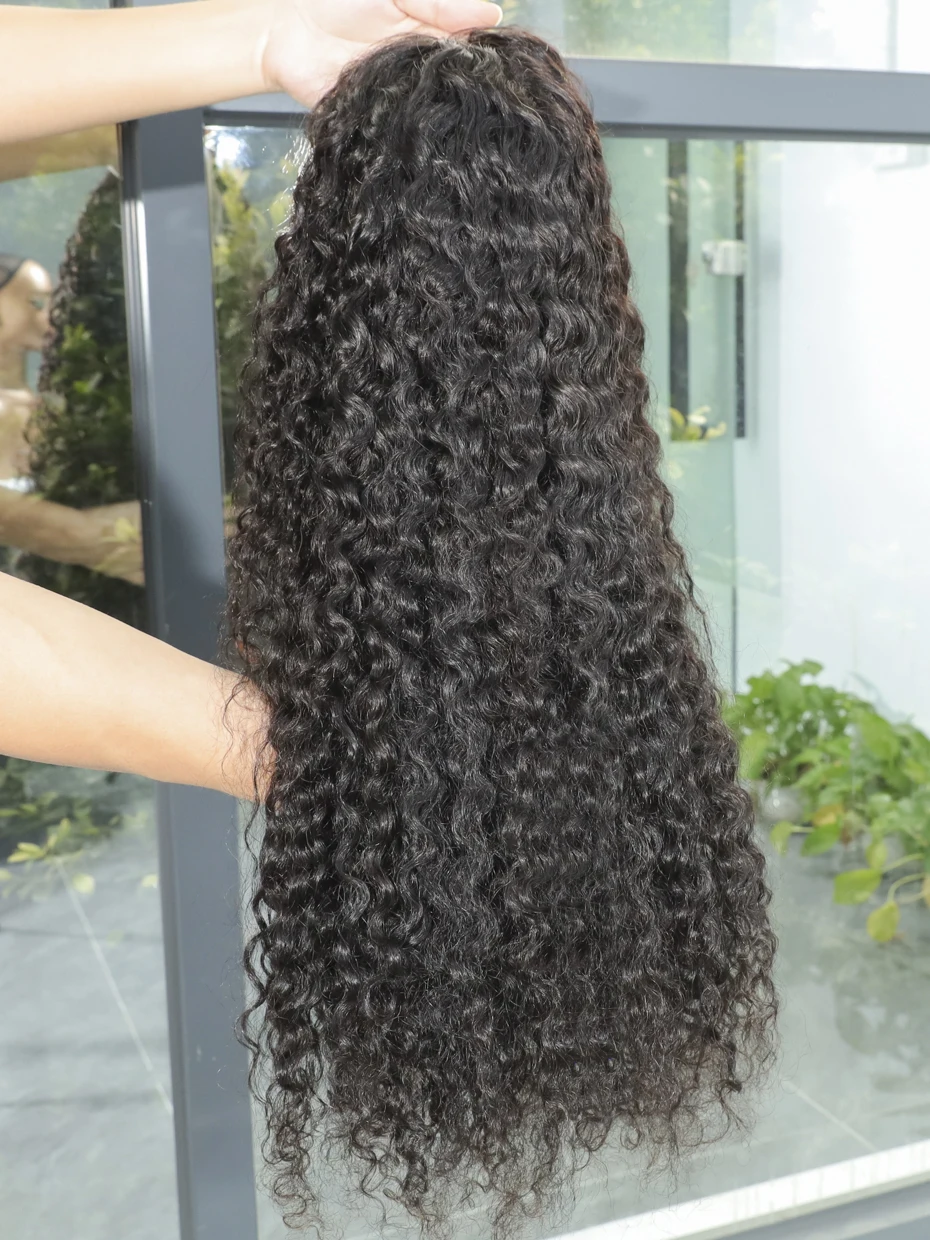 

Water Wave 100% Human Hair 13x4 Lace Front Wig Raw Vietnamese 5x5 Glueless Transparent Lace Wigs Curly Pre Plucked 20 24 26 inch