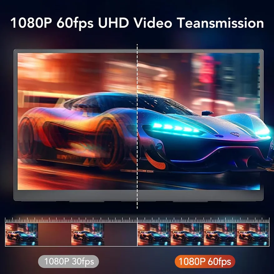 1080P 7-inch LCD Screen 1312FT Wireless HDM I Extender Video Transmitter Receiver H.265 0.05S Latency for HD Live Streaming