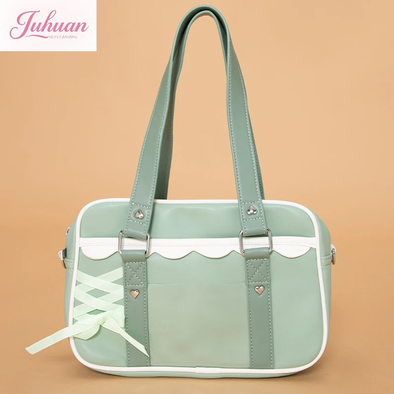 اليابانية لطيف الحلو JK موحدة حقيبة للنساء المراهقات فتاة الرياح الكرتون أنيمي ستة ألوان فريق الآيس كريم التوت حقيبة يد