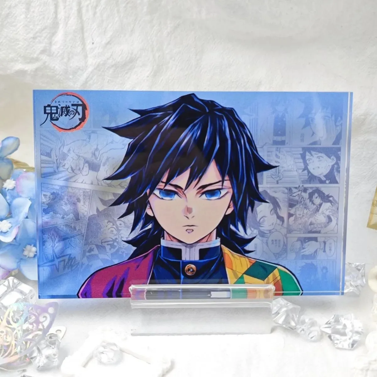 ゴースト消滅ブレード富岡義勇水柱蝶昆虫耐久柱高透明アクリルレンガ