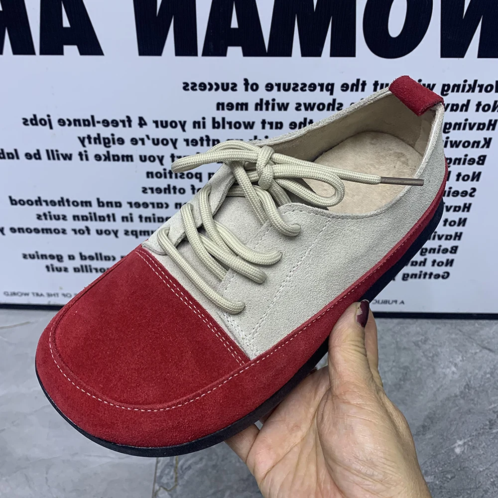 Markowe designerskie buty damskie skórzane obuwie codzienne Plus rozmiar damskie płaskie buty antypoślizgowe wiązane buty