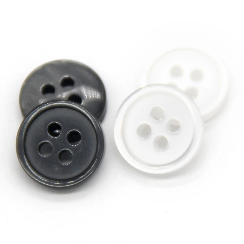 HENGC 9/10/11mm Small Transparent Resin Shirt Buttons For Clothing Dress Skirts Doll Mini Decorations DIY Crafts Black Wholesale