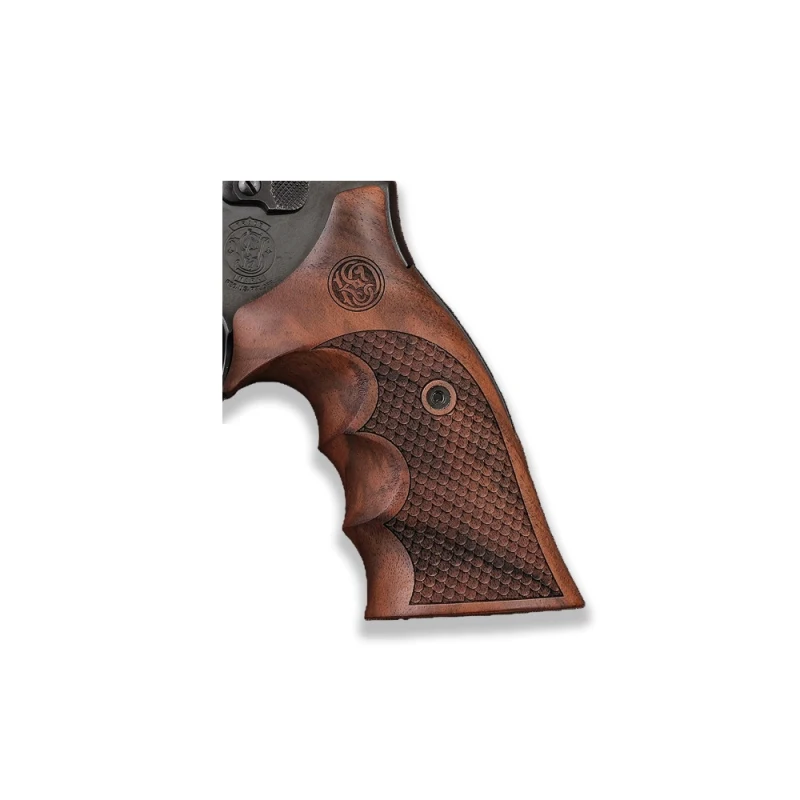 KSD Brand Smith Wesson N Frame Round Butt Compatible Walnut Grips Dragon Skin