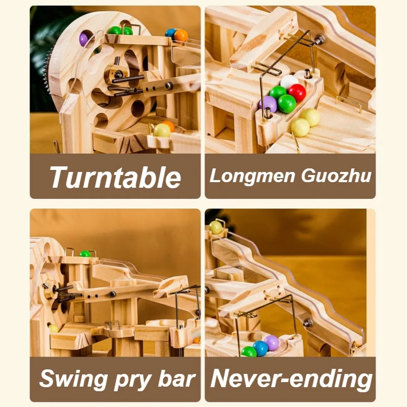 ألعاب حرفية إبداعية نموذج مجموعات كرة خشبية مسار اللبنات لعبة ألغاز ميكانيكية لتقوم بها بنفسك تجميع نموذج هدايا أعياد ميلاد للأطفال