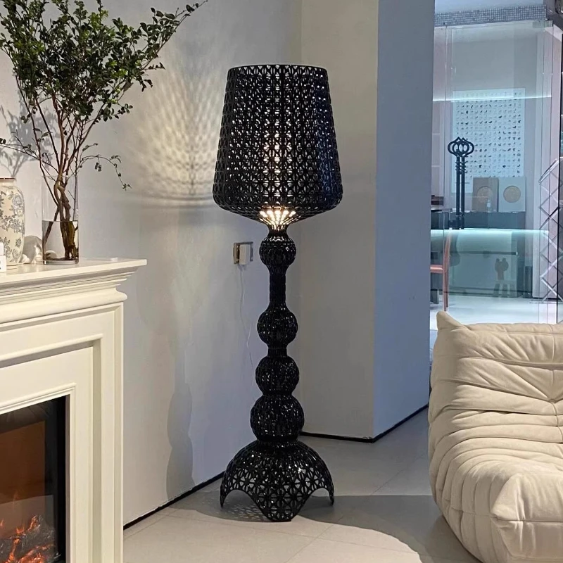 

Sofa living room floor lamp bedroom personalized creative lace hollow wine glass table lamp vertical lamp