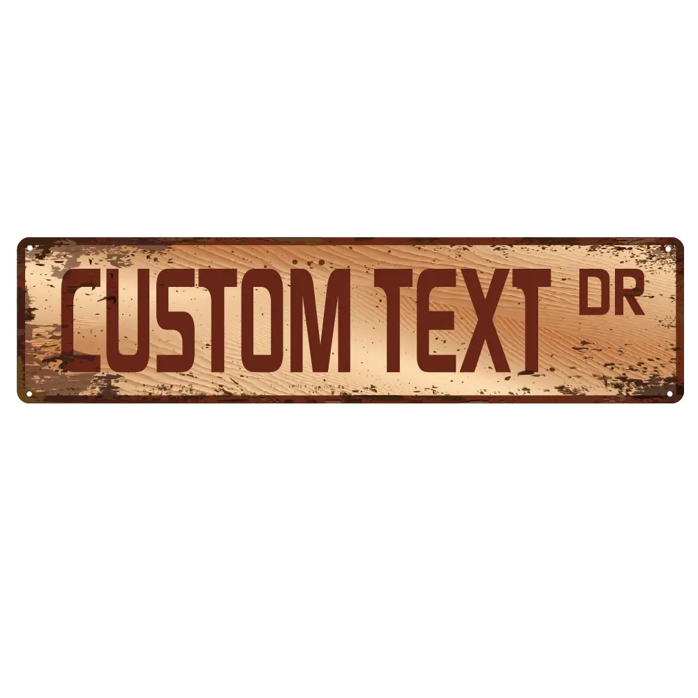 

1pc 4 styles nice road sign Personalized Text Tin Painting Metal Poster For Wall road Decor