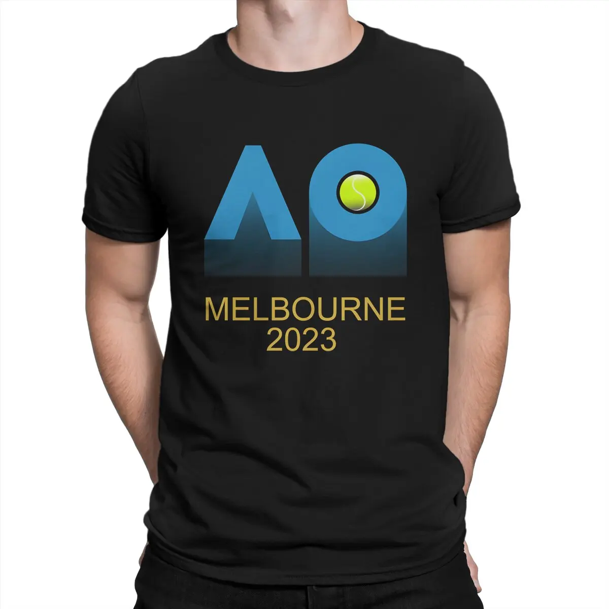 Australian Open Creative TShirt for Men Melbourne Round Neck Basic T Shirt Distinctive Gift Clothes Streetwear