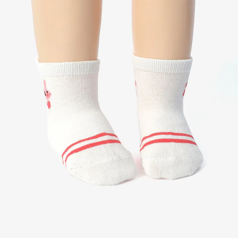 6 Paar Mädchensocken mit Cartoon-Blumen-Herz-Muster, rutschfeste Bodensocken für Kinder, Babys, Kleinkinder, ganzjährig – Detail 8