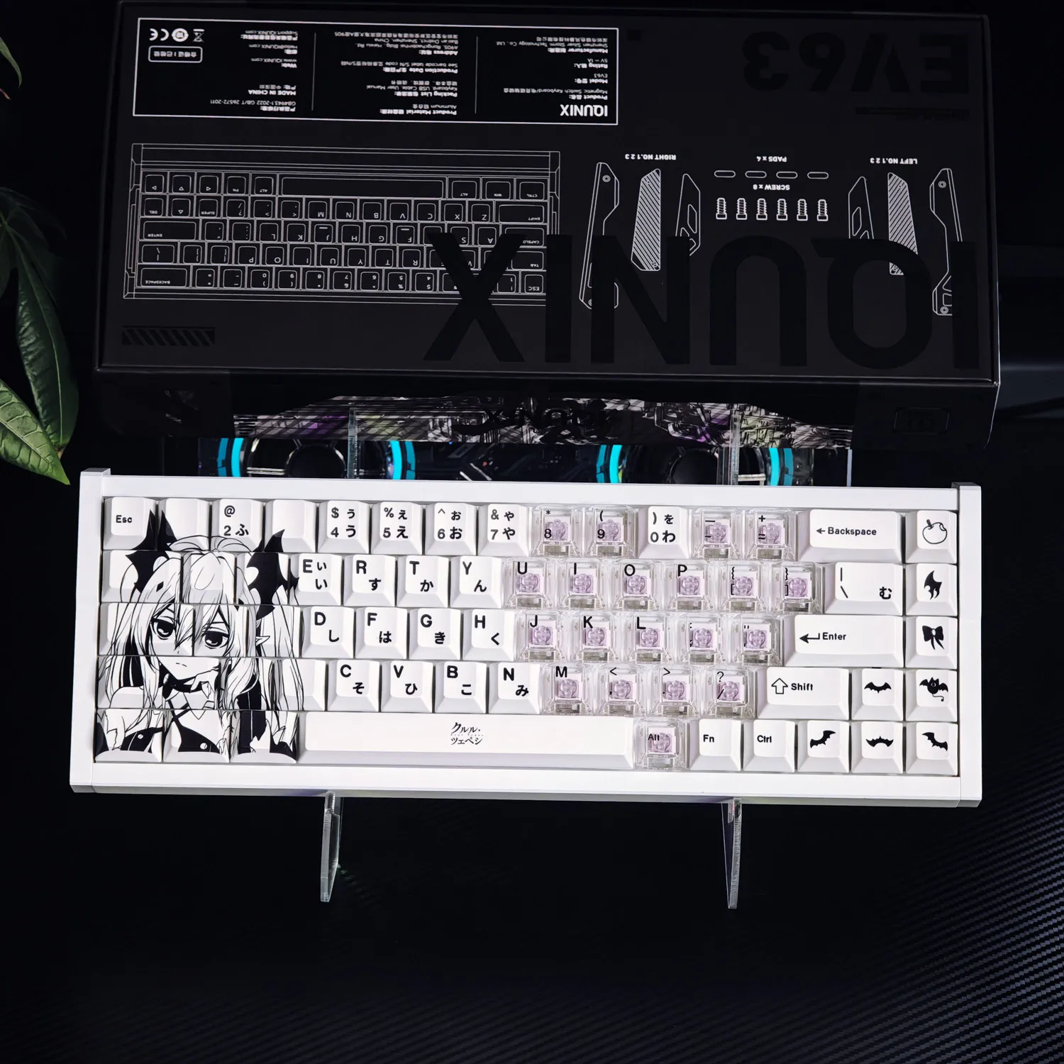 98 Keys Owari No Seraph Krul Tepes Theme Keycaps PBT PC Cherry Profile Keycap for Wooting60 65 68 75 87Mechanical Keyboard