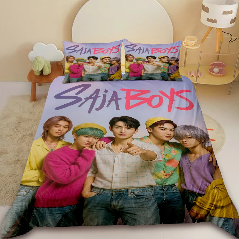 

Saja Boys Duvet Cover Kpop D-Demon H-Hunters Bedding Set Soft Comfortable with Pillowcase Bedroom Decor Girls Gifts