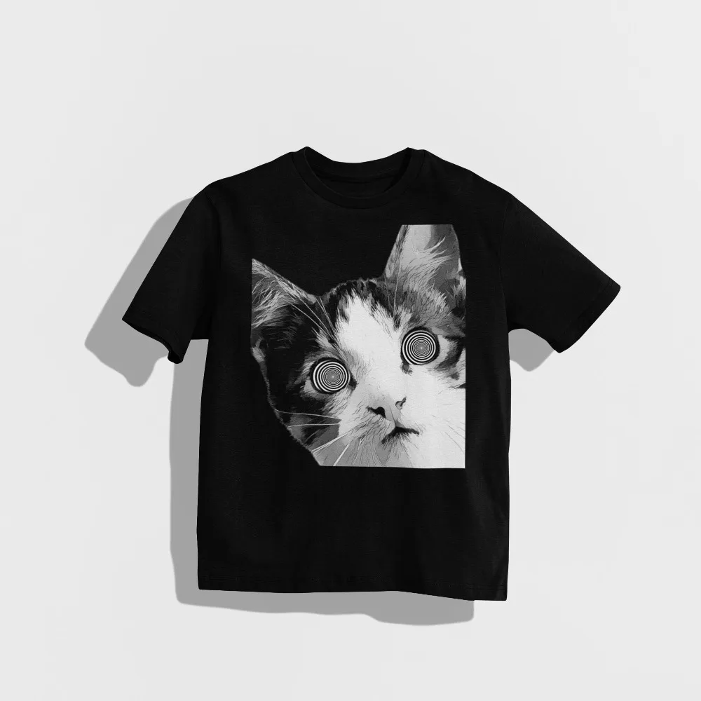 مخدر القط تي شيرت تريبي قميص القوطية Alt الملابس الظلام الجمالية موضة قميص مضحك القط قميص القط عاشق هدية #3