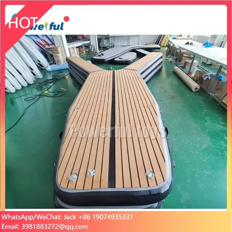 Y-vorm drijvend waterplatform jacht- en bootdok parkeerstation opblaasbare Y-ponton