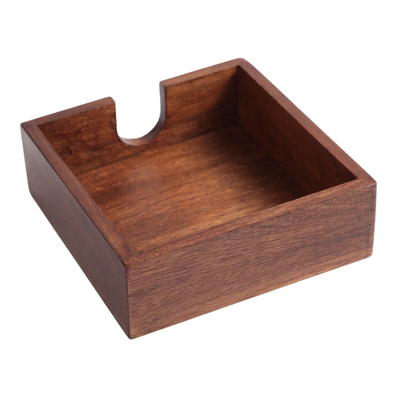 Wood Sticky Note Holder,Storage,Rustic,Notepad Tissue Box Compact Memo Organizer