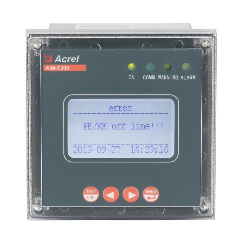 

AIM-T300 Insulation Monitoring Device Insulation Condition of Low Voltage IT Distribution System Insulation Fault Warning