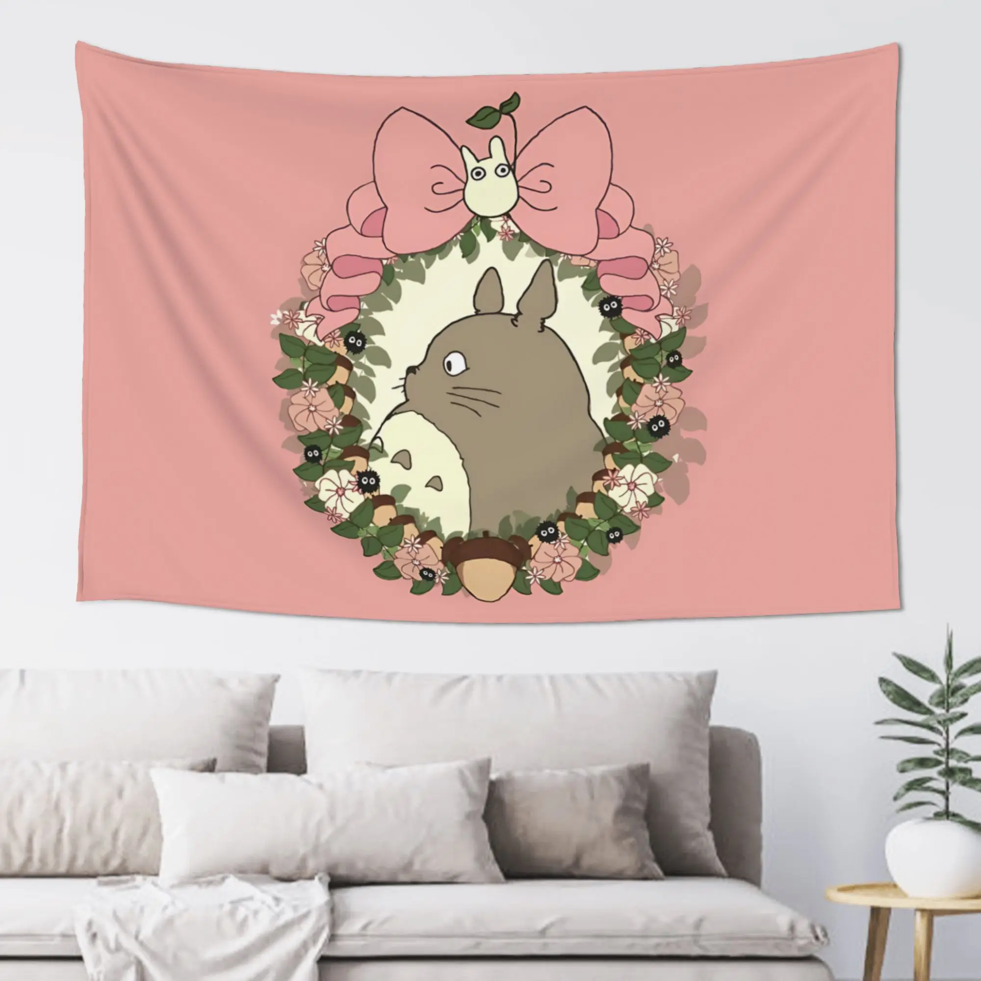 Cutecore Anime My Neighbor Totoros Tapestry Bedroom Decoration  Wall Hanging Blanket Tapestry Cool Stuff For Room
