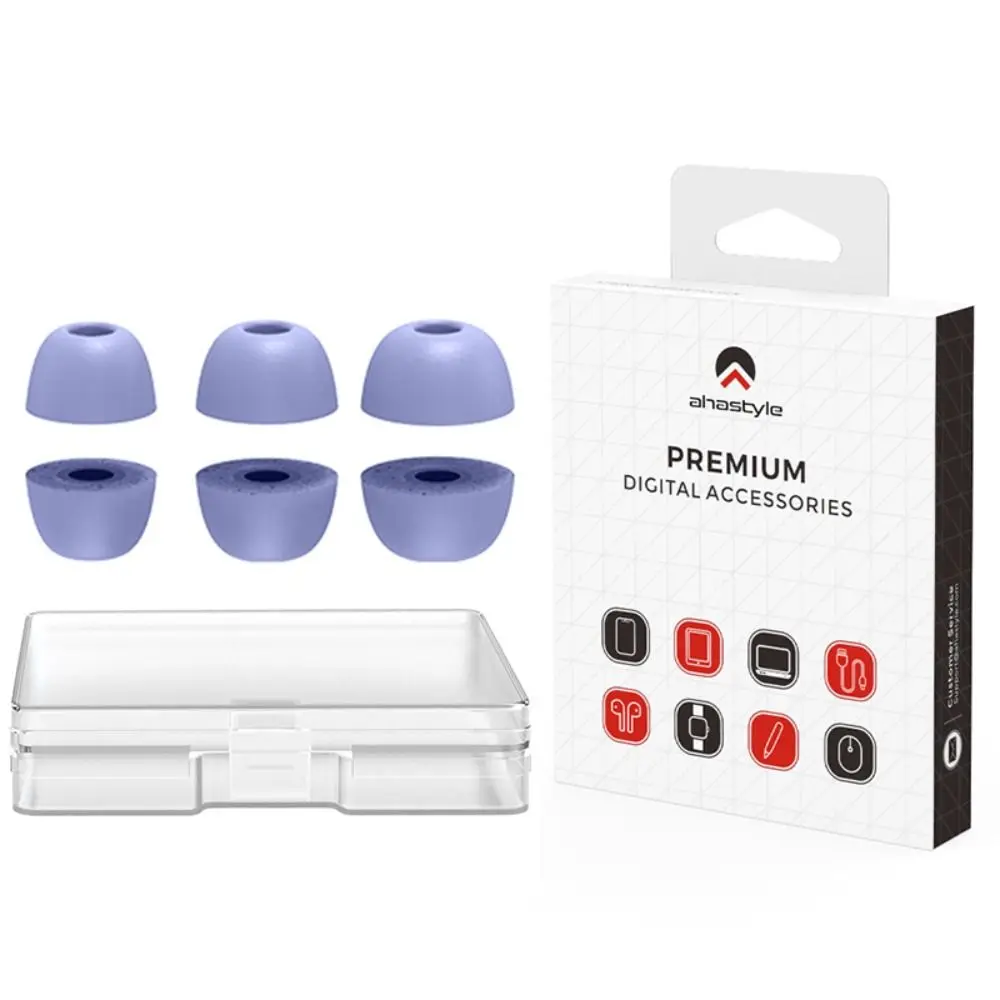 3Pairs Memory Foam Ear Tips Anti-Slip Noise Reduction Replacement Earplugs Earbuds Accessories for Samsung Galaxy Buds2 Pro