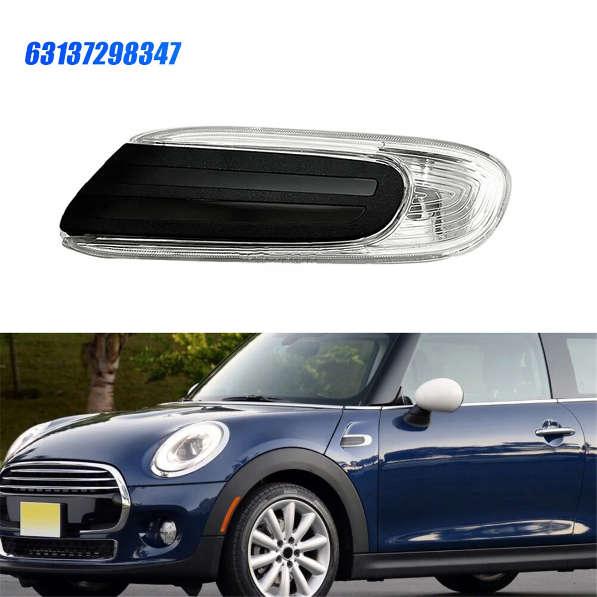 Left Front LED Fender Turn Signal Light 63137298347 for BMW Mini Cooper F55 F56 F57 2014-2020 Side Marker Indicator Lamp