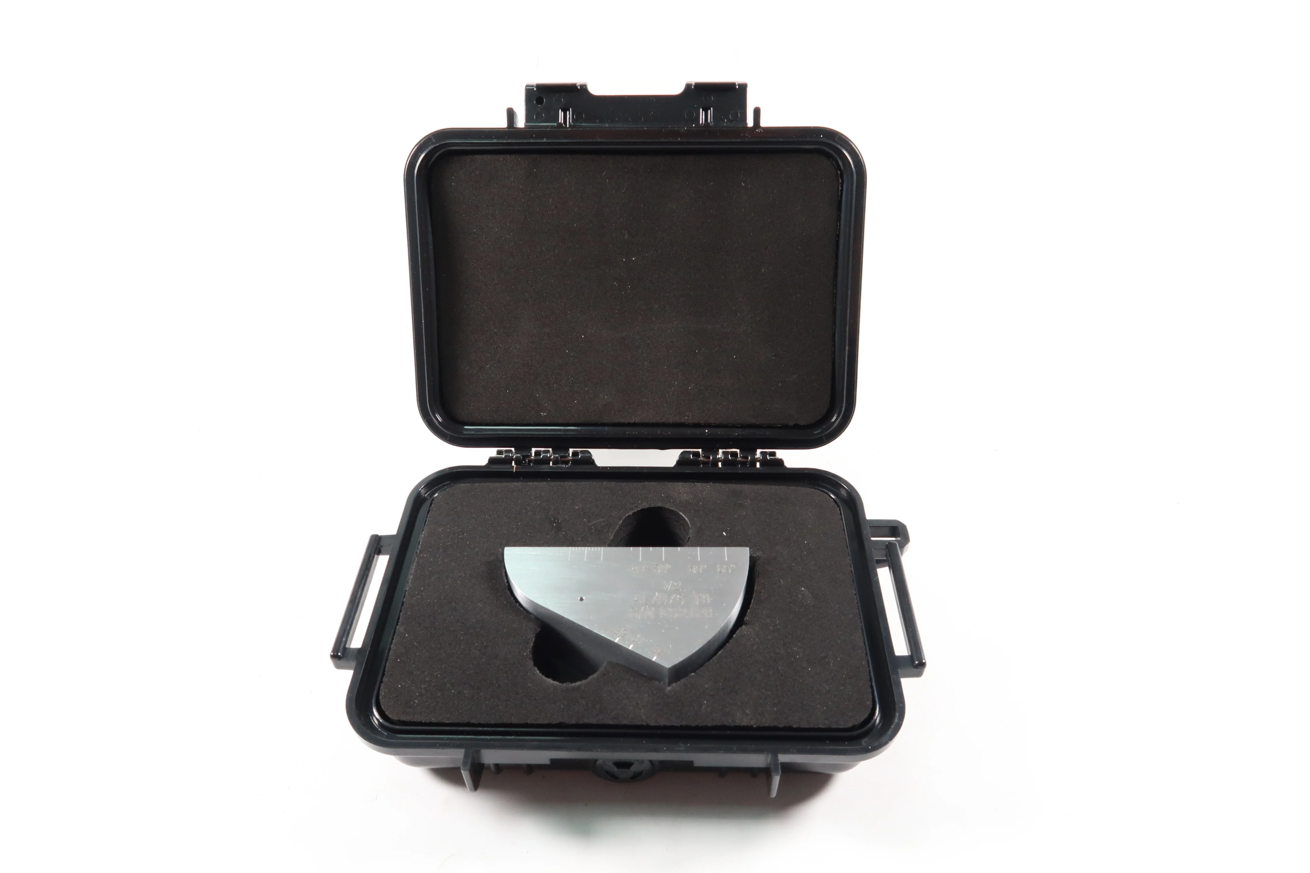 V2 Ultrasonic Calibration test Block/NO.2 Carbon Steel Block INCLUDED MAKER CERTIFICATION and ABS PLASTIC CASE