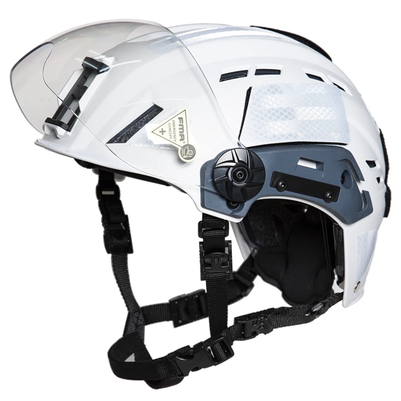 EX SAR-Adjustable Safety Helmet, Protective Hard Hat for Climbing, Riding, Outdoor Working, Rescue Helmet, Safety Visor