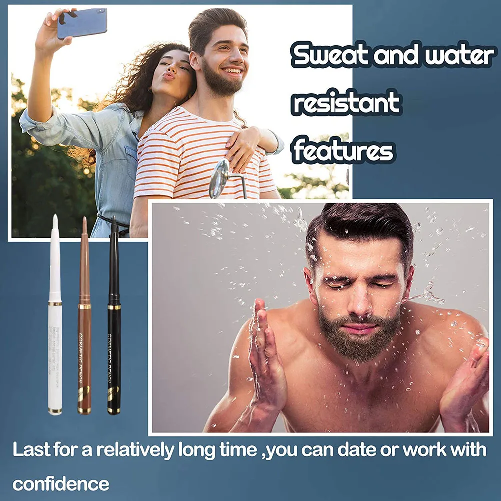 Beard Makeup Enhancer Moustache Filler Men Beard Makeup Enhancer Moustache Coloring Pen Barber Pencil