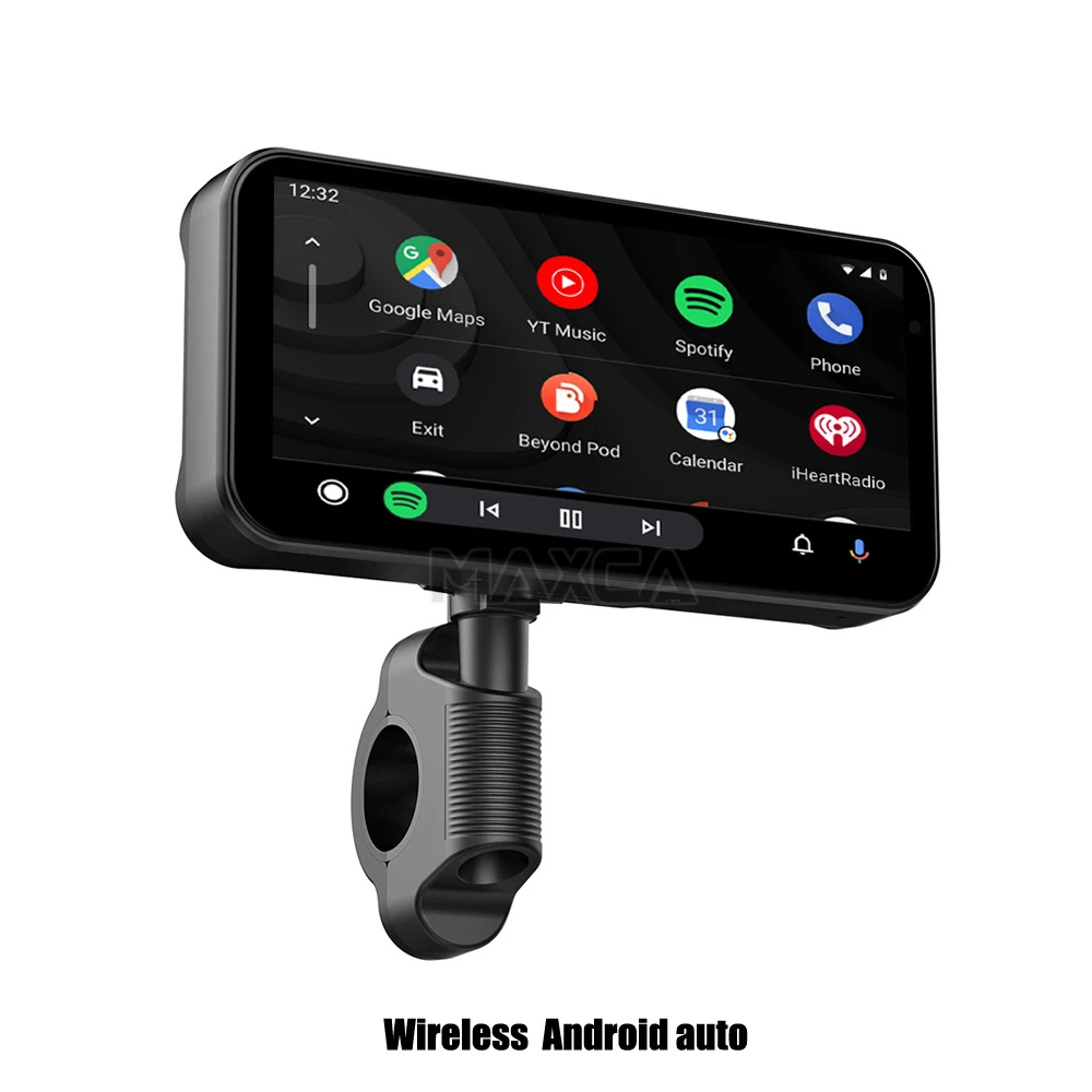 Maxca-M6 Moto Wireless Android Auto, Apple Carplay, écran tactile 6.25 ", IPX7, étanche, touristes, HD1080P, caméra DVR en option