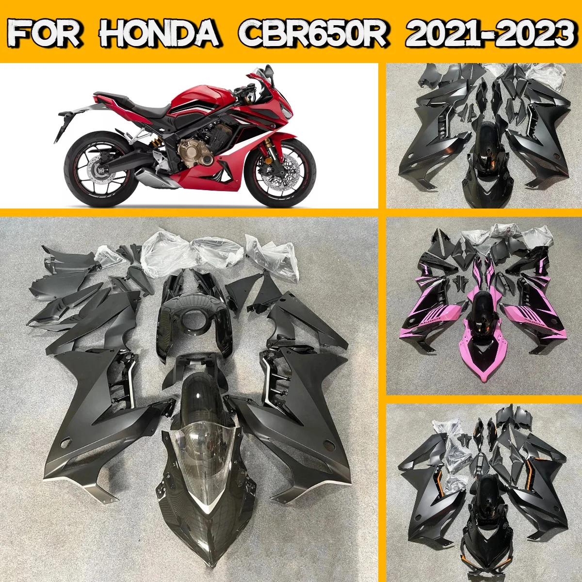 Unique Design Fairings 2021 2022 2023 CBR 650R Full High-Quality Plastic Fairing Kit ABS Perfect Fit for 21 22 23 Honda CBR650R