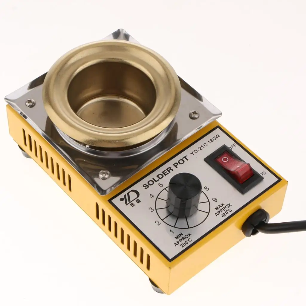 Solder Pot with Electronic Thermostat Tin Oxide Surface Wear Resistant for Lead-free Soldering for ESD Welding Station