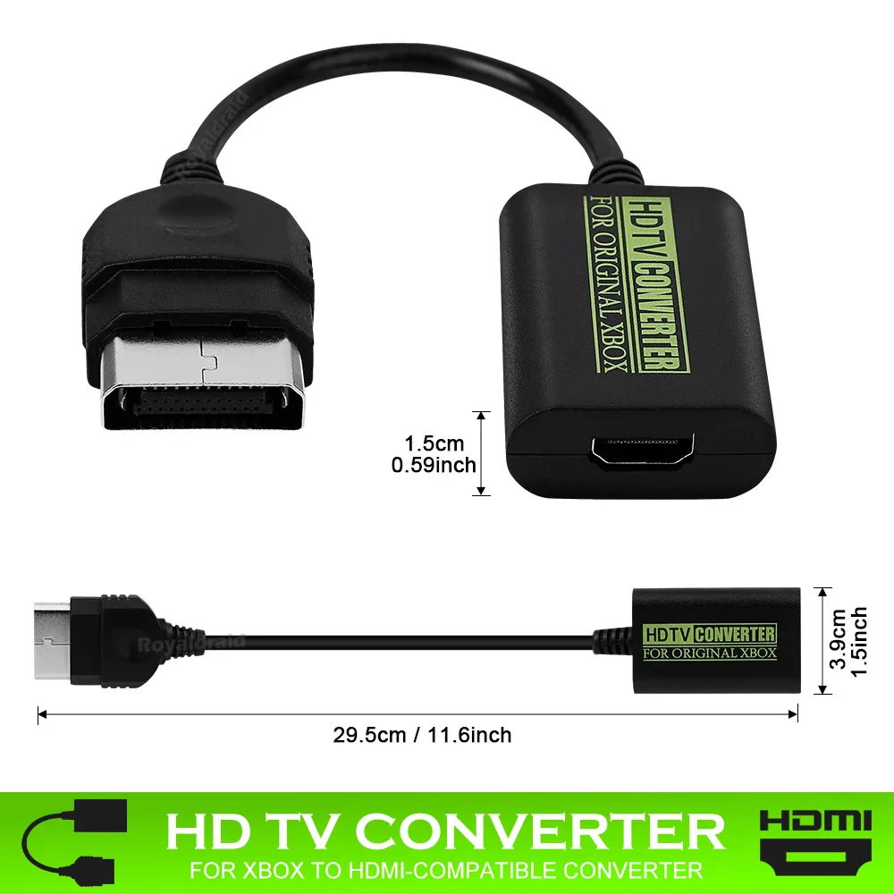 HDMI Adapter Converter for Original Xbox Console，XBOX to HDMI Converter HD Link Cable Xbox TO HDMI TV Plug and Play image 6