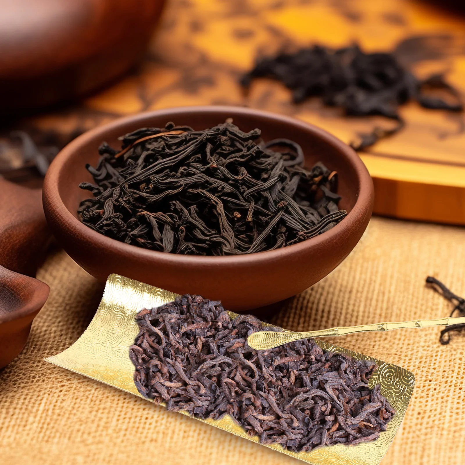 

1Set Chinese Tea Ceremony Accessory Alloy Tea Scoop Shovel Exquisite Home Gift Lightweight Easy Carry Store Clean