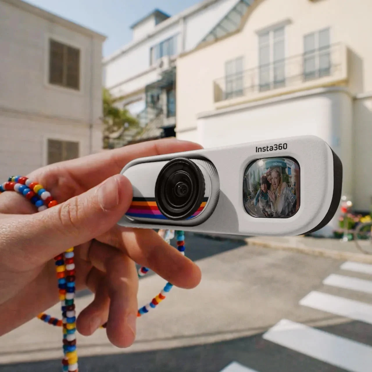 GO 3S Waist Level Viewfinder Frame for Insta360, NFC Quick App Access Retro Camera Housing for Vlog Travel Shooting