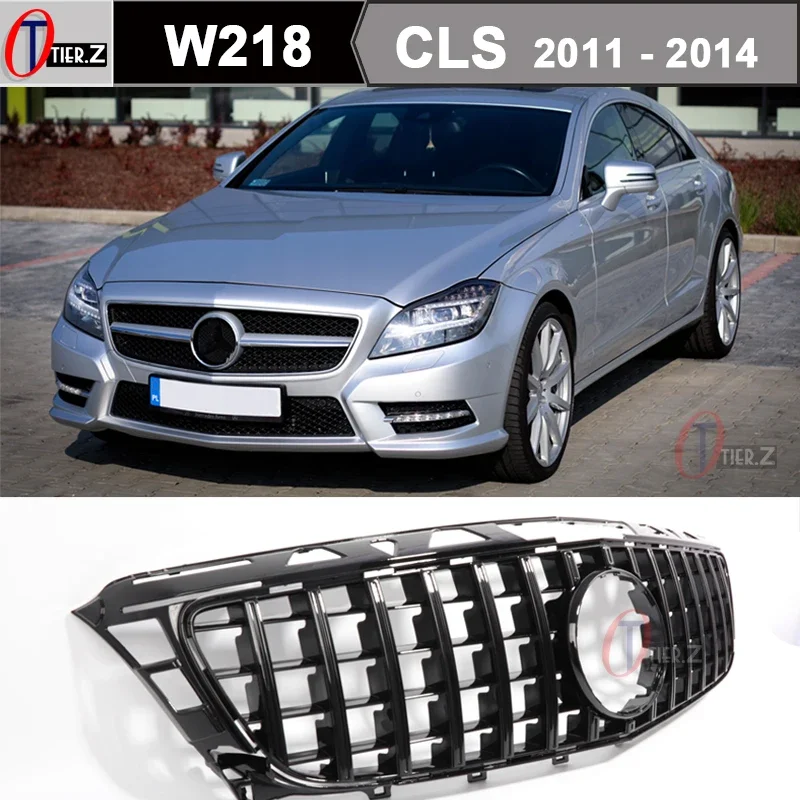 W218 GT Grille Car Front Bumper Racing Grill ABS for Mercedes Benz CLS Class W218 C218 X218 2012 - 2014 CLS400 CLS550 CLS500