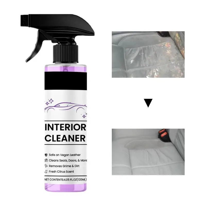 

Car Seat Detailing Cleaner Refurbishment Cleaning Agent 120ml Multipurpose Car Care Spray For Carpet Upholstery Prevent Cracking