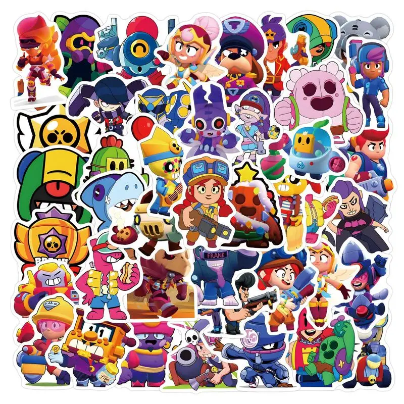 New Brawl Star Game Cute Cartoon Character Decoration Laptop Computer Refrigerator Water Cup Waterproof Originality Sticker Gift