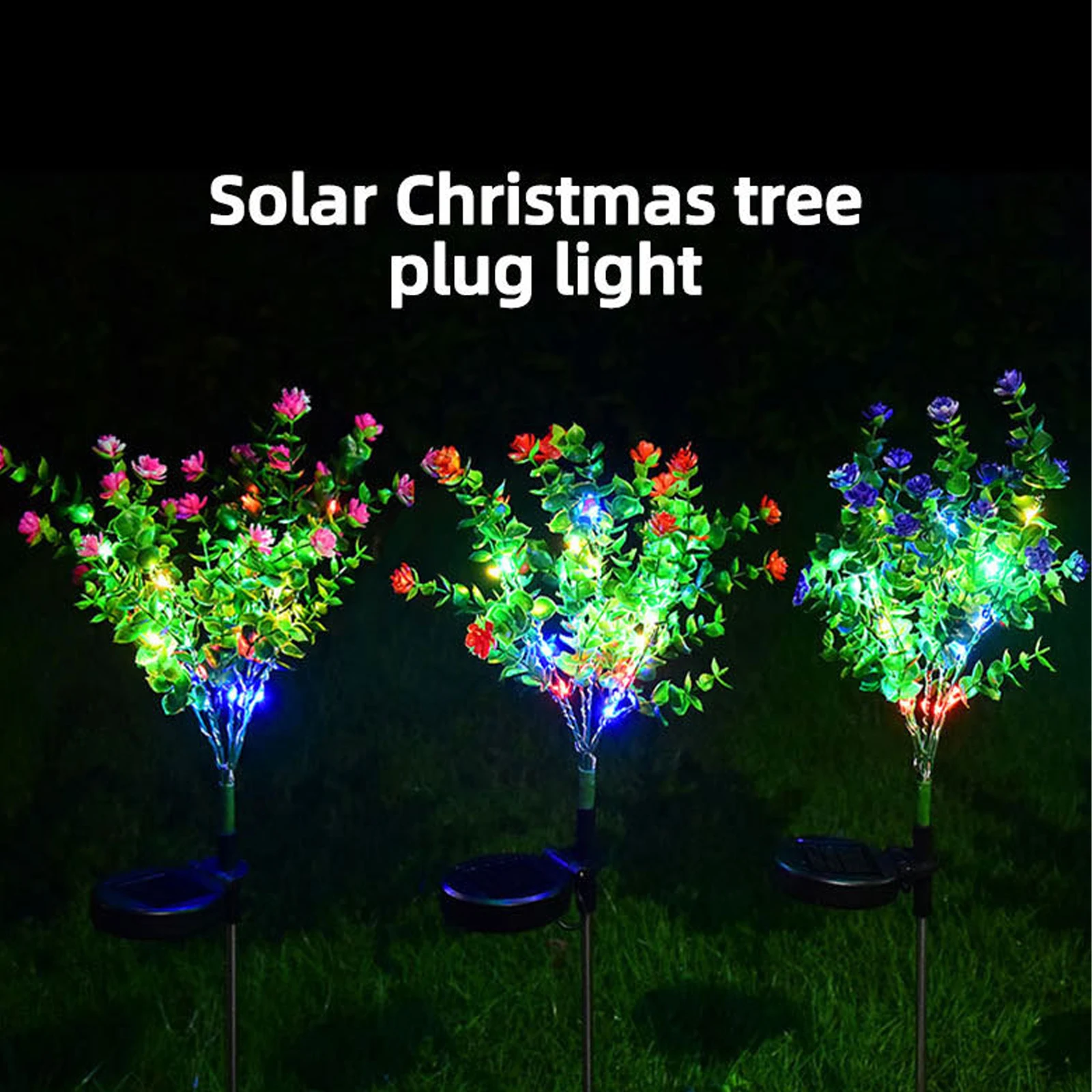 

Artificial Lawn Light Yard Lights Waterproof Patio Garden Multi-Color Solar Flower Light