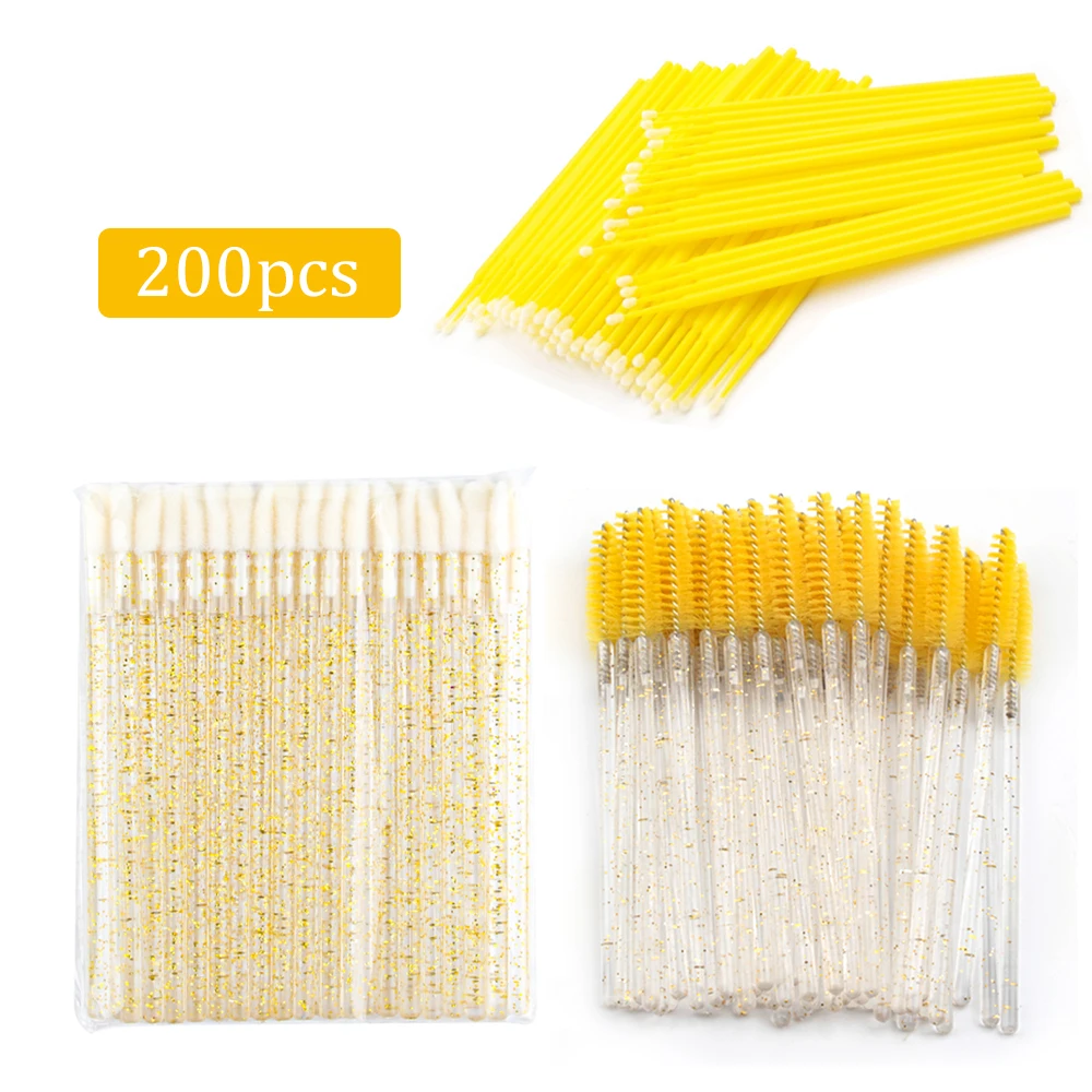 SHIDISHANPIN 200 قطعة فرش ماكياج كريستال أداة مجموعة رمش الشفاه مايكرو فرشاة عصي الماسكارا قضيب رمش CottonSwab أدوات #2